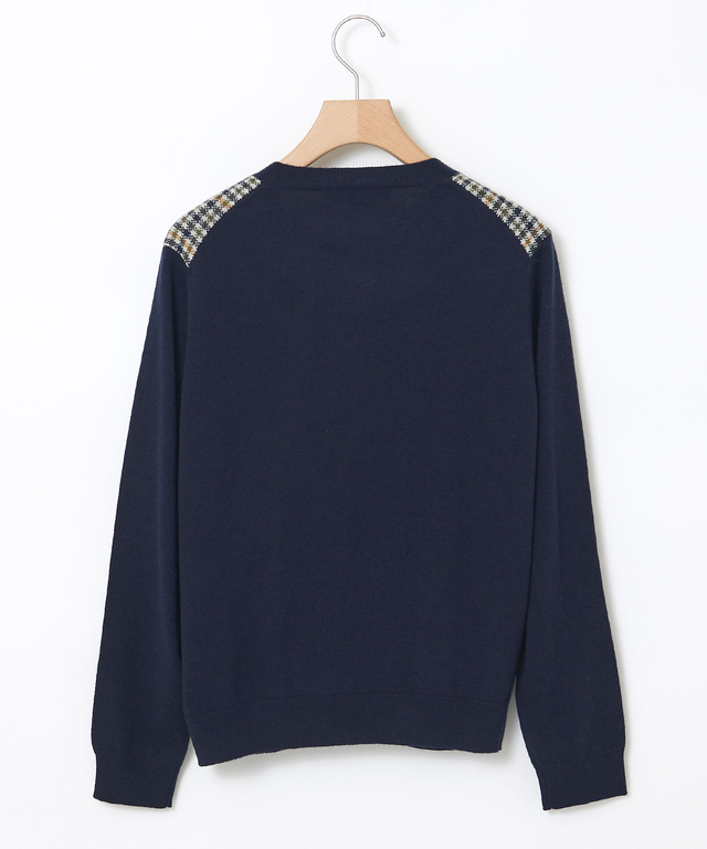 クロコダイルタータン ウールブレンド カーディガン