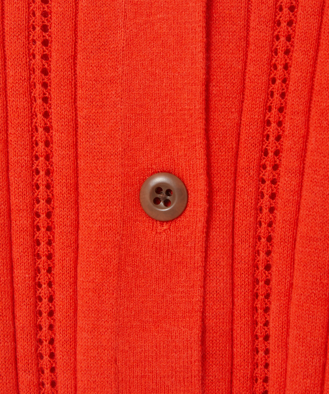 シルクブレンド リブ カーディガン【手洗いOK】