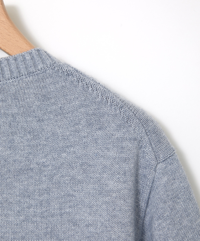コットンウール ハーフスリーブ ニット【手洗いOK】
