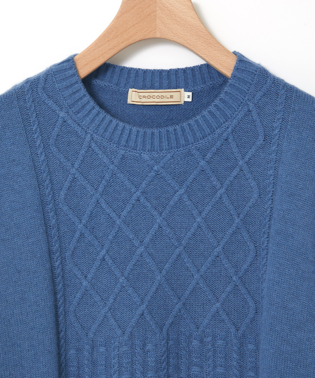 コットンウール ハーフスリーブ ニット【手洗いOK】