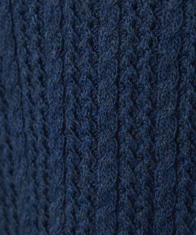 イタリー糸 ケーブル柄 ニットカーディガン【手洗いOK】