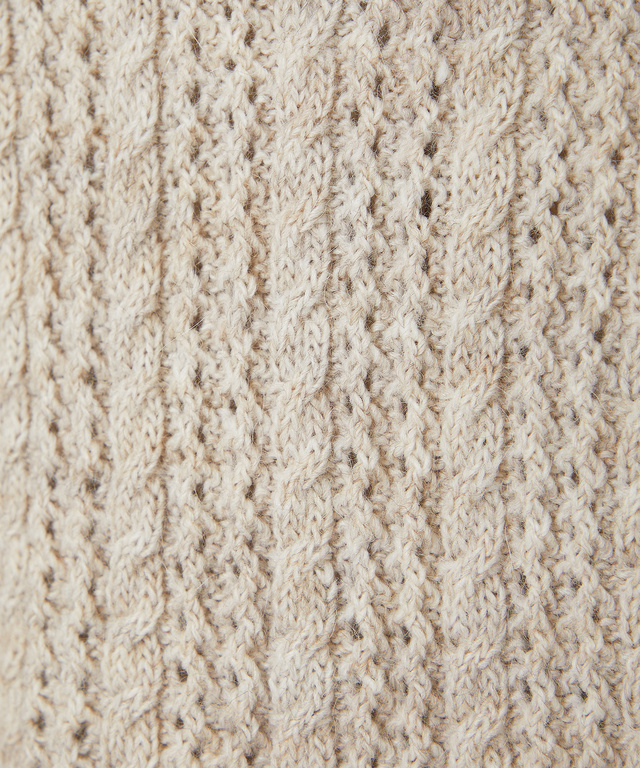 イタリー糸 ケーブル柄 ニットカーディガン【手洗いOK】