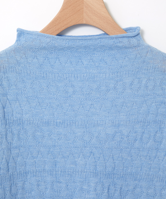 ウールブレンド リンクス編み ニット【手洗いOK】