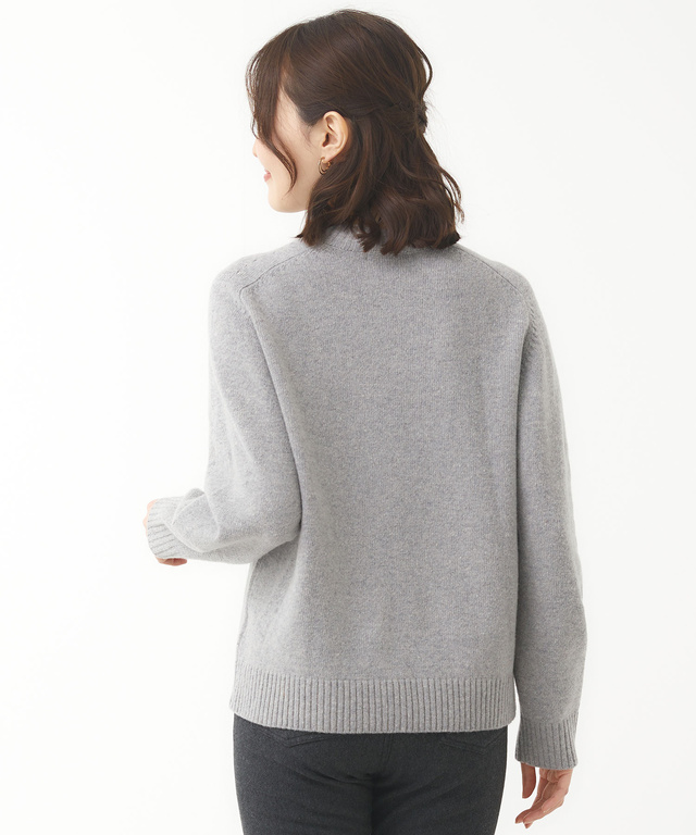 イタリー糸 アイレット プルオーバーニット【手洗いOK】【ラクラクランドリー】