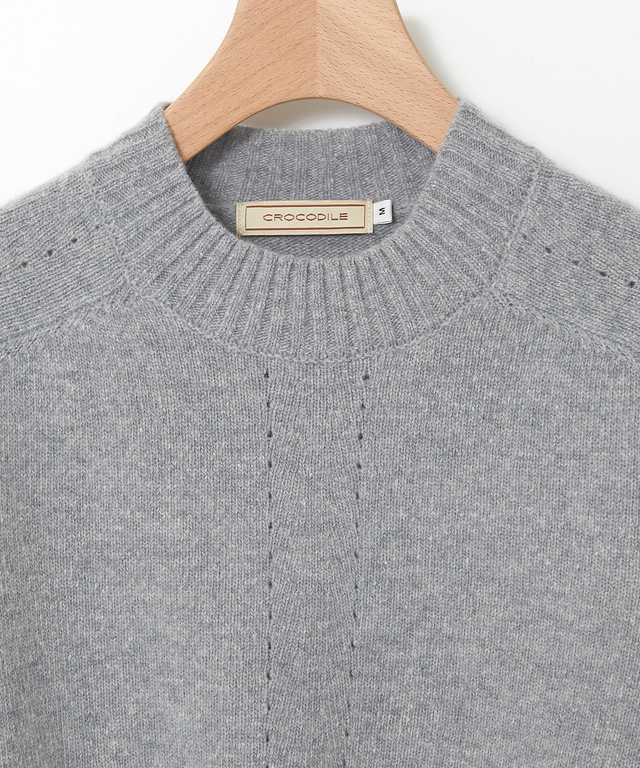 イタリー糸 アイレット プルオーバーニット【手洗いOK】【ラクラクランドリー】