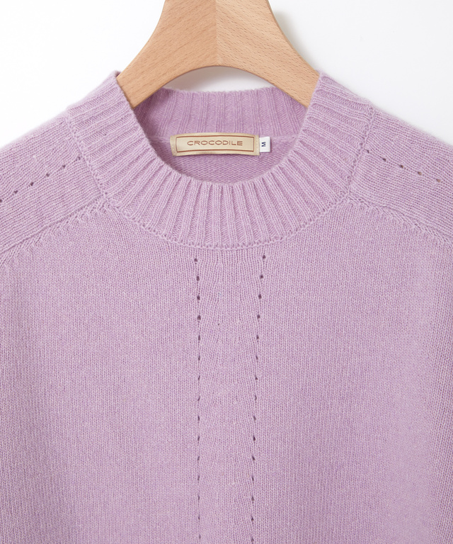 イタリー糸 アイレット プルオーバーニット【手洗いOK】【ラクラクランドリー】