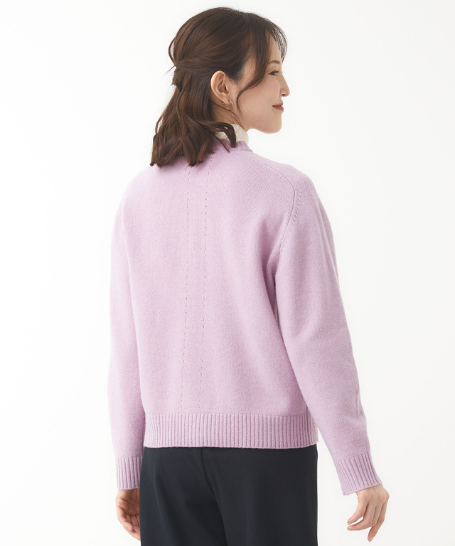 イタリー糸 アイレット ニットカーディガン【手洗いOK】【ラクラクランドリー】