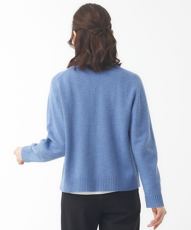 イタリー糸 アイレット ニットカーディガン【手洗いOK】【ラクラクランドリー】