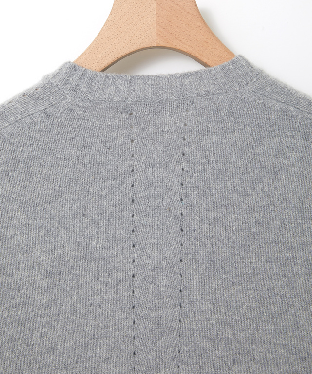 イタリー糸 アイレット ニットカーディガン【手洗いOK】【ラクラクランドリー】