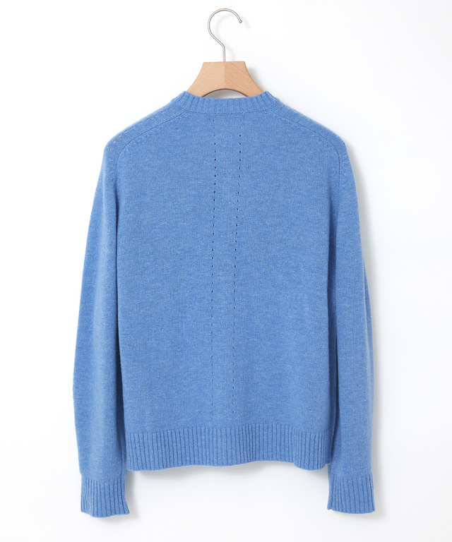 イタリー糸 アイレット ニットカーディガン【手洗いOK】【ラクラクランドリー】