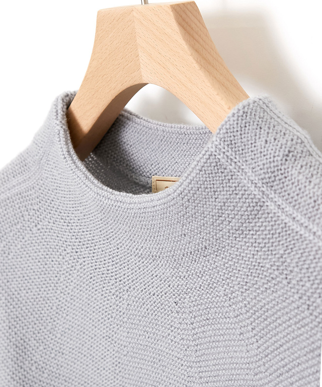 ウール ガーター編み プルオーバーニット【ホールガーメント(R)】