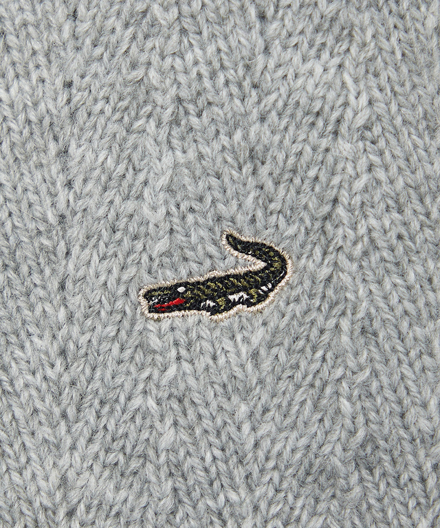 ウールブレンド ボトルネック ケーブルニット【手洗いOK】