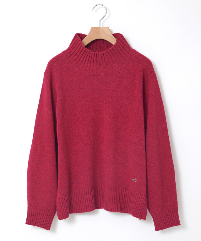 ウール ハイネック プルオーバーニット