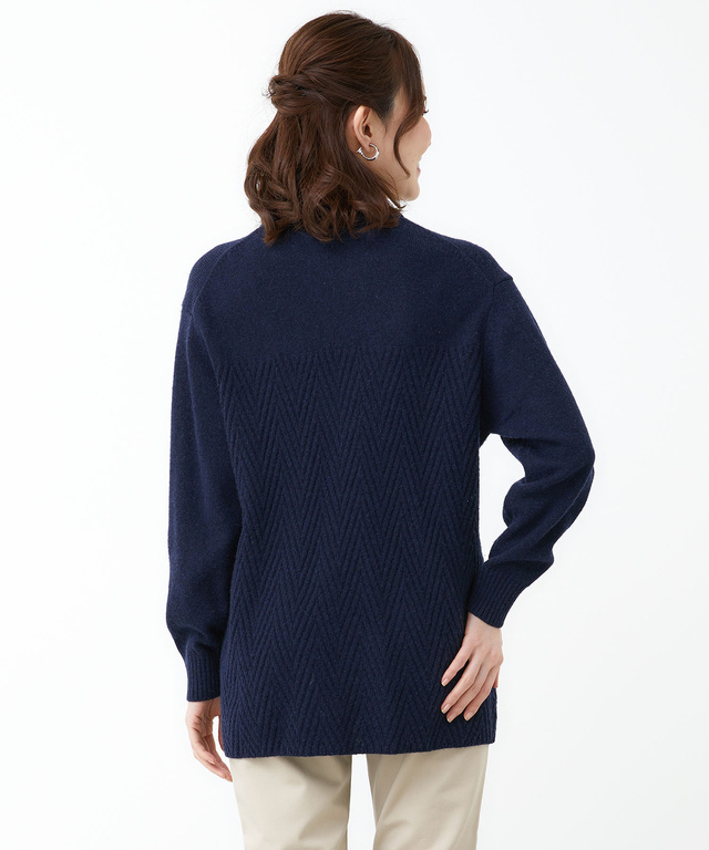 クルーネックニットチュニック