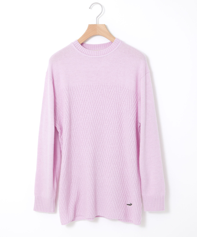 クルーネックニットチュニック