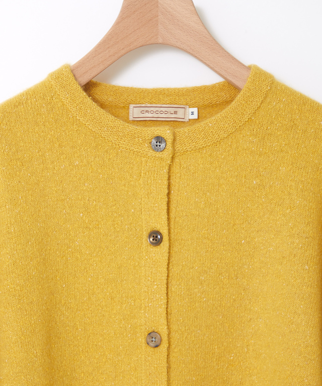 シルクブレンド ネップ ニットカーディガン