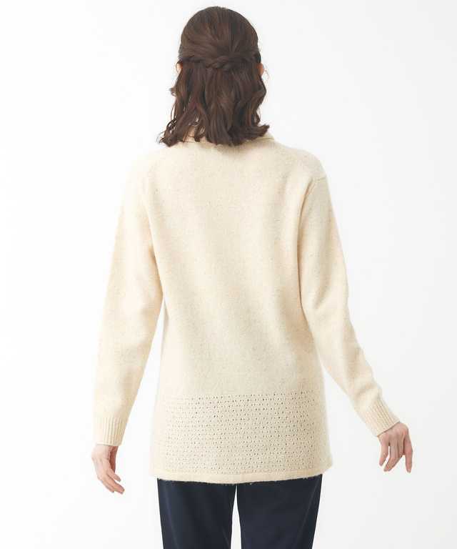 シルクブレンド ネップ ニットチュニック