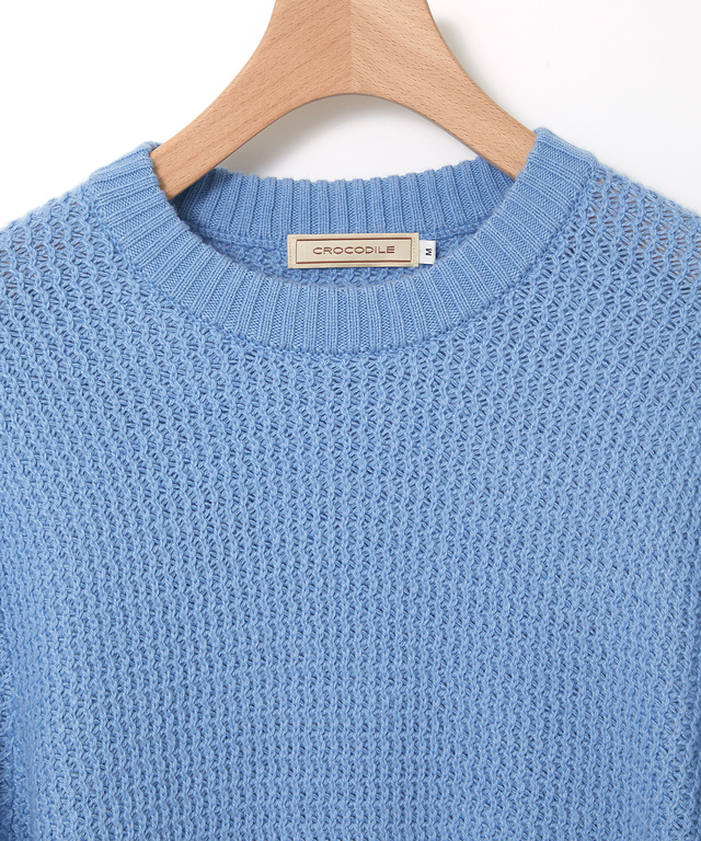 ウールブレンド クルーネック ニット