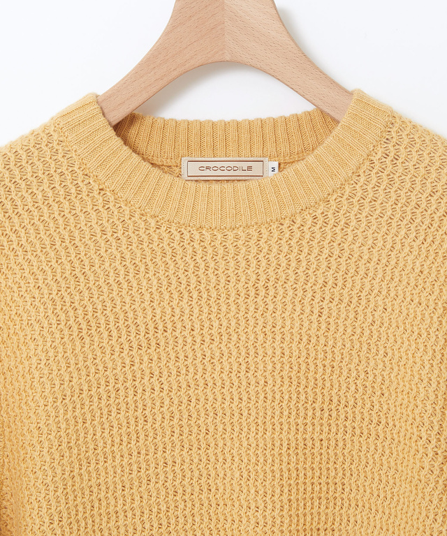 ウールブレンド クルーネック ニット