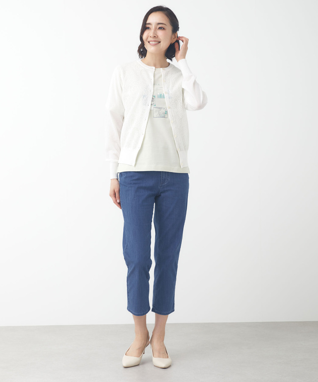 レース編み ニット カーディガン【一部店舗限定】