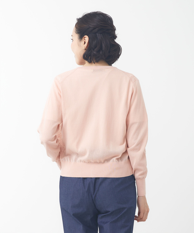 レース編み ニット カーディガン【一部店舗限定】