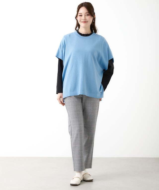 ポンチョ風 ニット ベスト【手洗いOK】