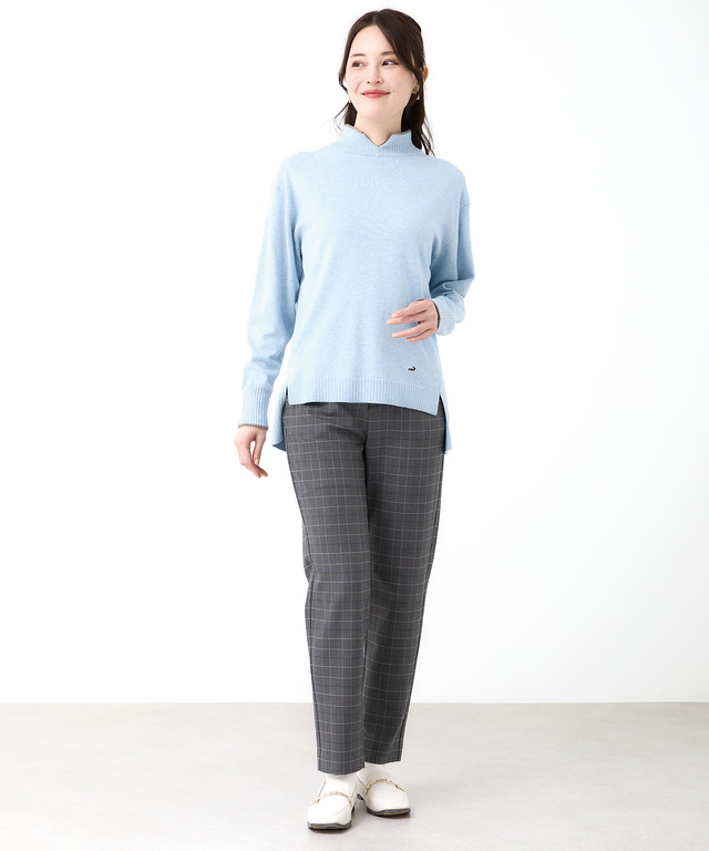 ハイネック ニット プルオーバー【手洗いOK】