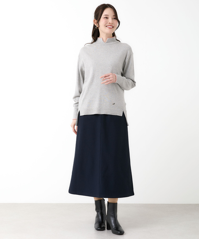 ハイネック ニット プルオーバー【手洗いOK】