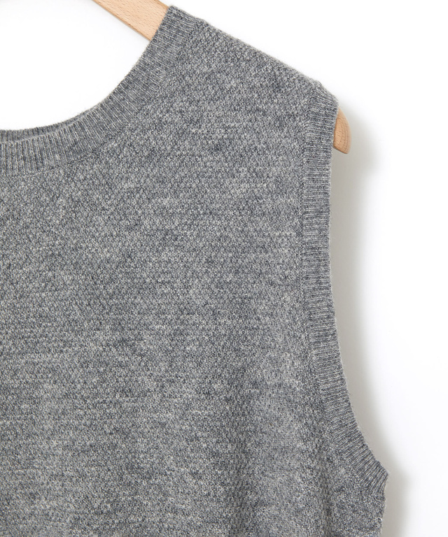 2WAY スリット ニットベスト【手洗いOK】