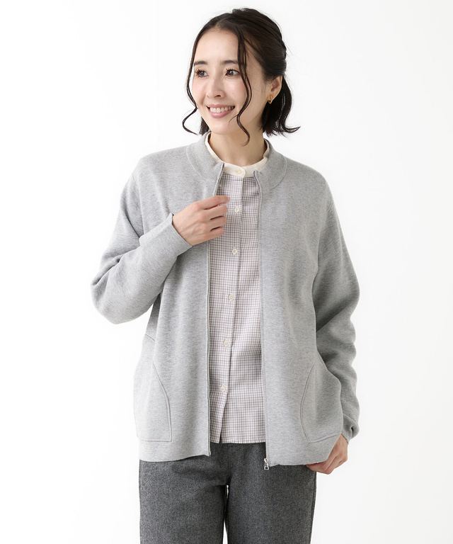 ジップアップ ニット カーディガン