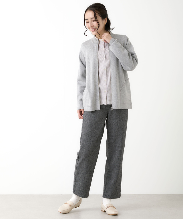 ジップアップ ニット カーディガン