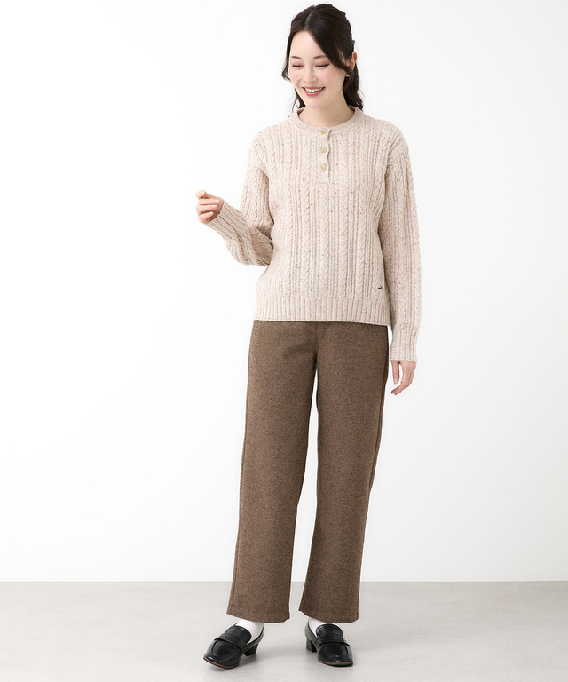 ネップ プルオーバー ニット【手洗いOK】