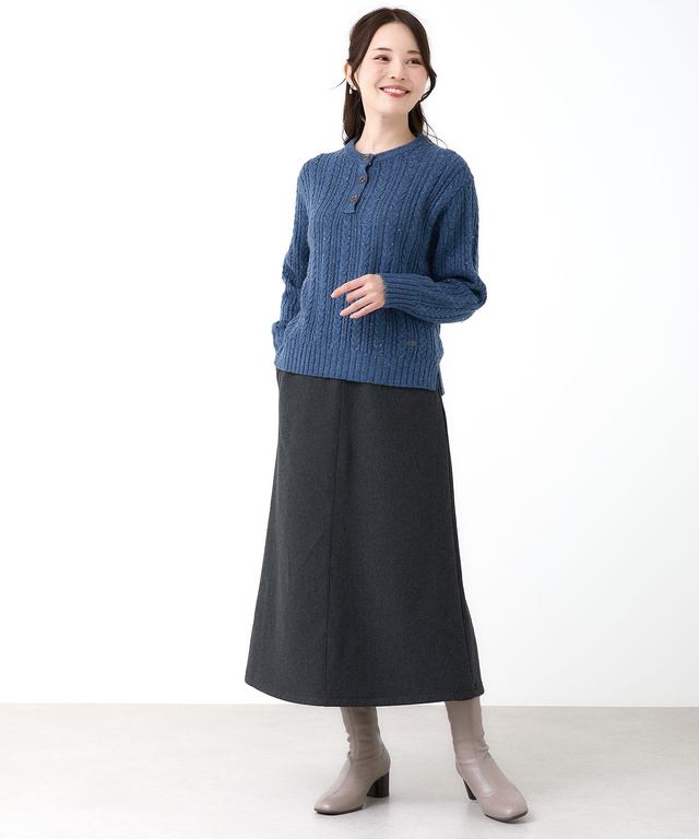 ネップ プルオーバー ニット【手洗いOK】