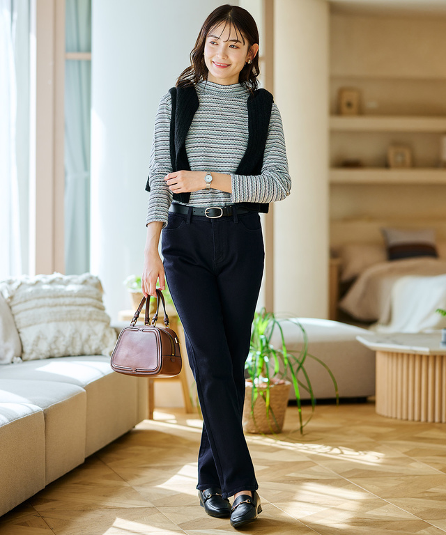 ウールブレンド ケーブル ニットカーディガン【手洗いOK】