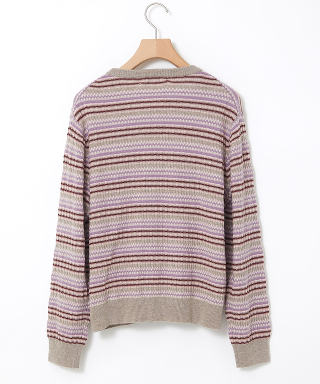 マルチカラーボーダー プルオーバー ニット【手洗いOK】