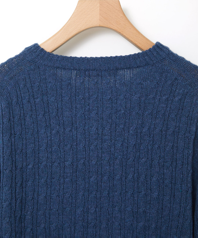ウール ケーブルニット プルオーバー【手洗いOK】