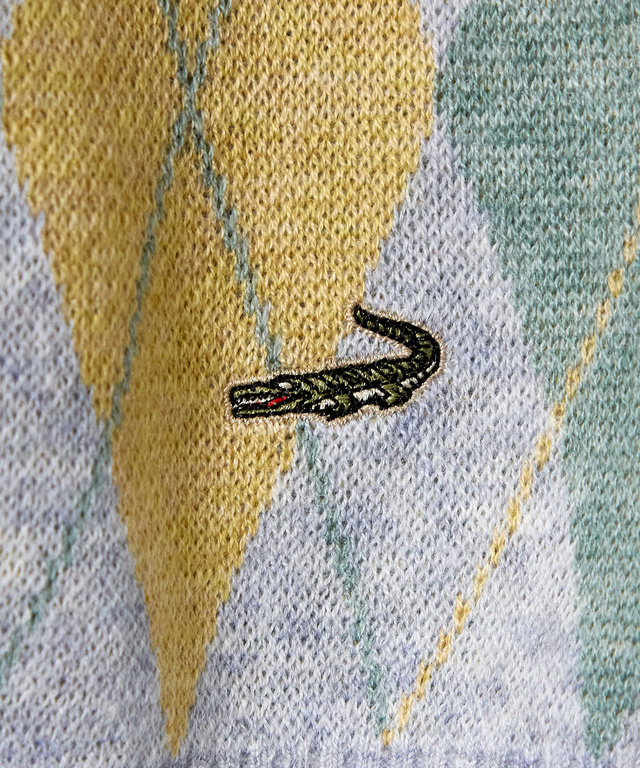 ウールブレンド アーガイル柄 ニット【手洗いOK】