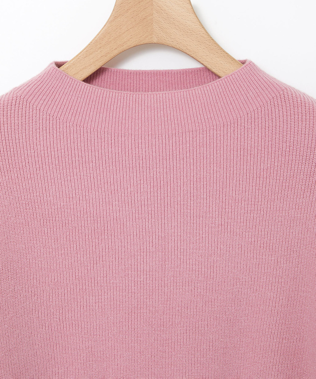 ウールブレンド ボトルネック ニット【手洗いOK】