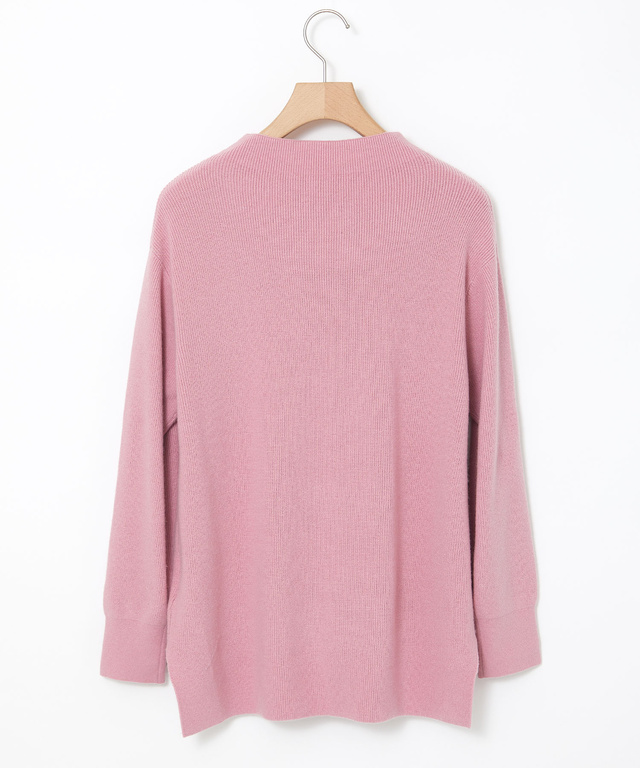 ウールブレンド ボトルネック ニット【手洗いOK】