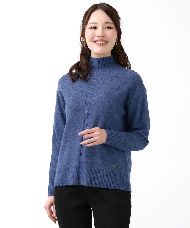 ウールブレンド タートルネック ニット【手洗いOK】