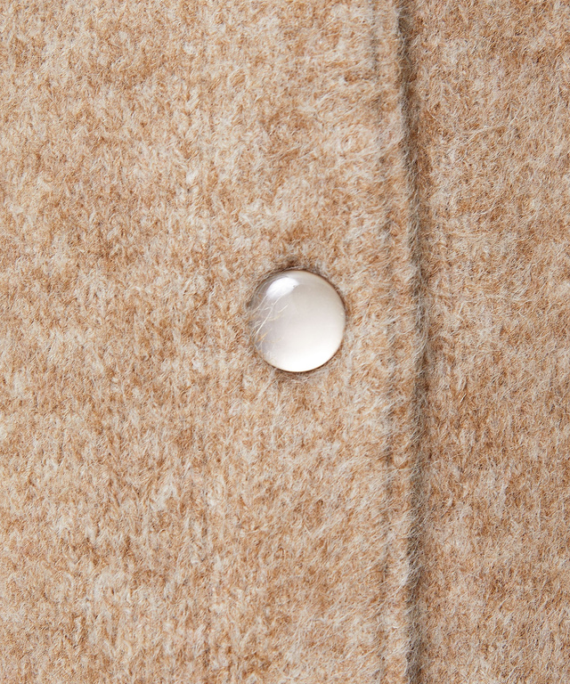 ウールブレンド ラグランスリーブ ニットカーディガン【手洗いOK】