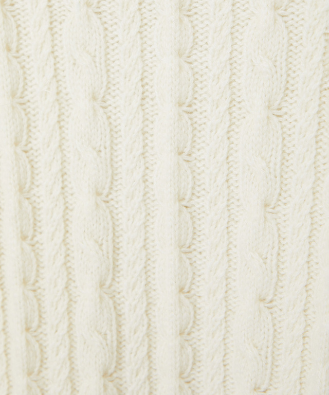 ウールブレンド ケーブル ニット