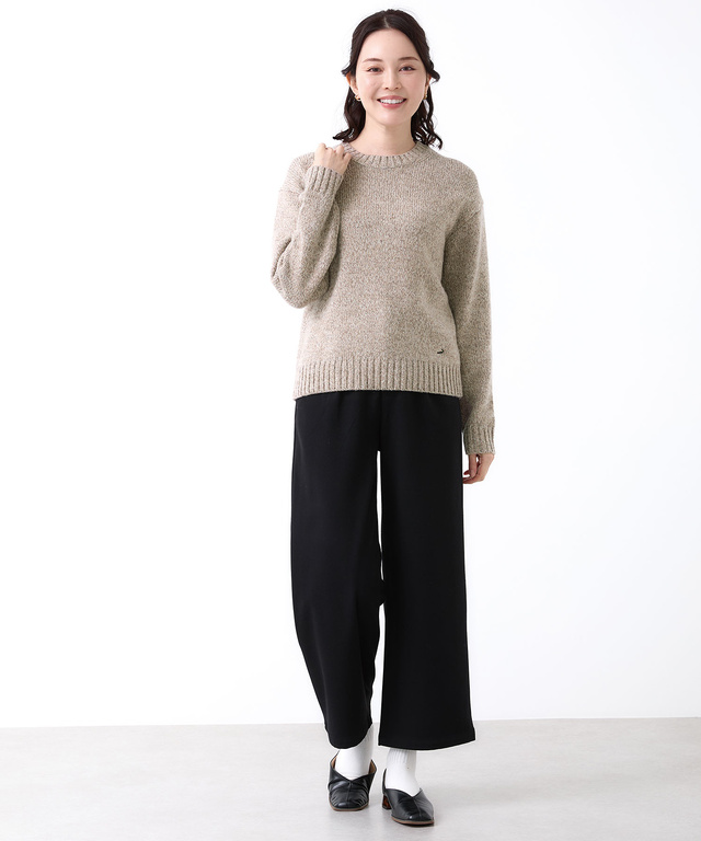 ウールブレンド カラーネップ ニット【手洗いOK】