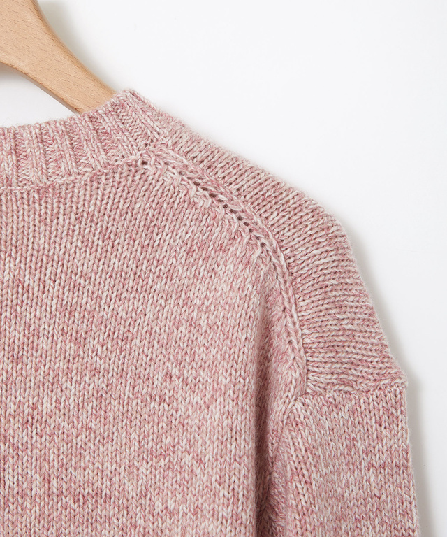 ウールブレンド カラーネップ ニット【手洗いOK】