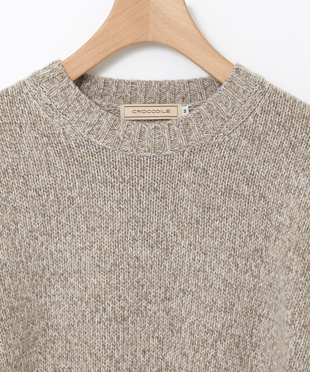 ウールブレンド カラーネップ ニット【手洗いOK】