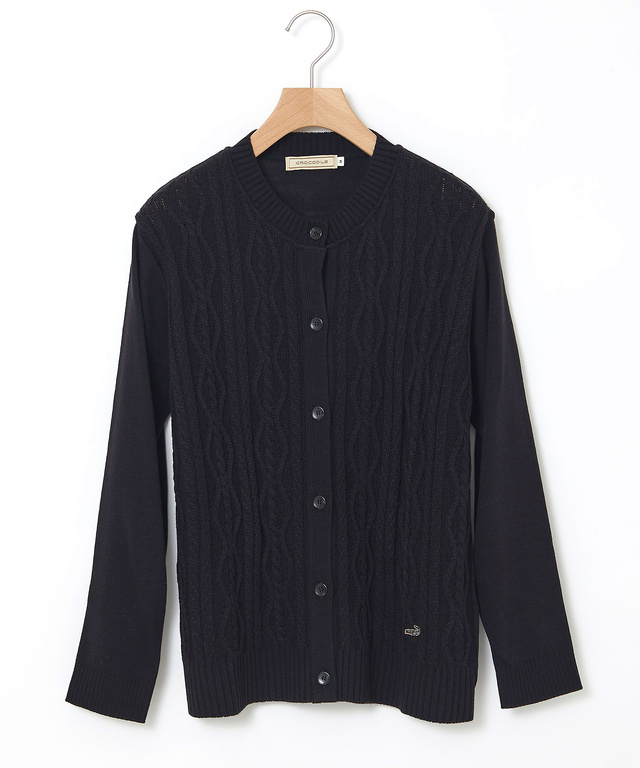 ウールブレンド ケーブル ニットカーディガン【一部店舗限定】