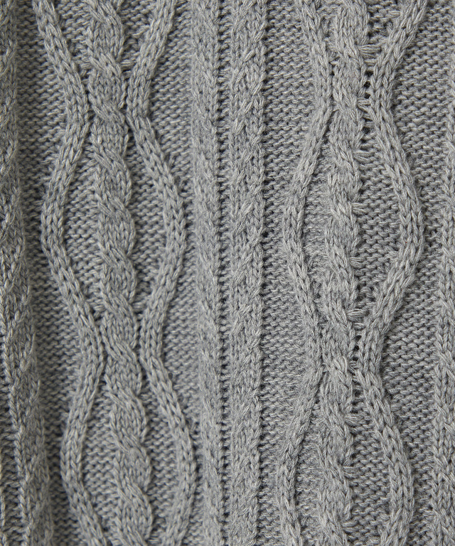 ウールブレンド ケーブル ニットカーディガン【一部店舗限定】