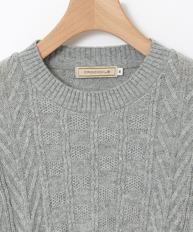 ウールブレンド 地柄 ニット【一部店舗限定】