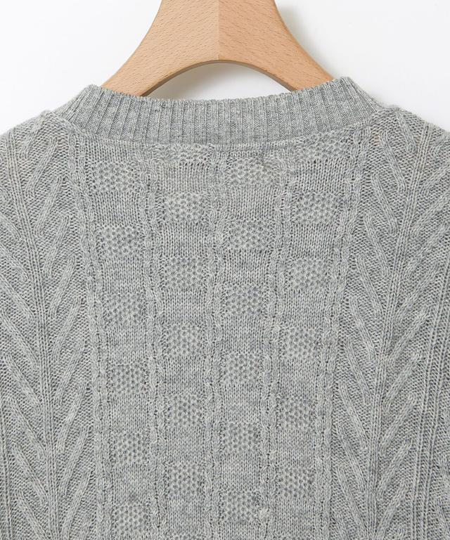 ウールブレンド 地柄 ニット【一部店舗限定】