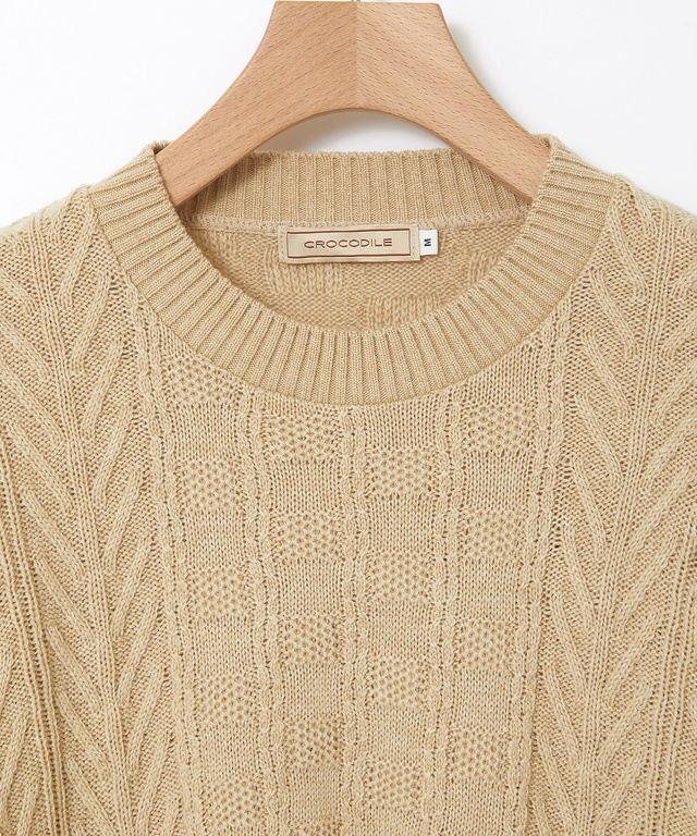 ウールブレンド 地柄 ニット【一部店舗限定】